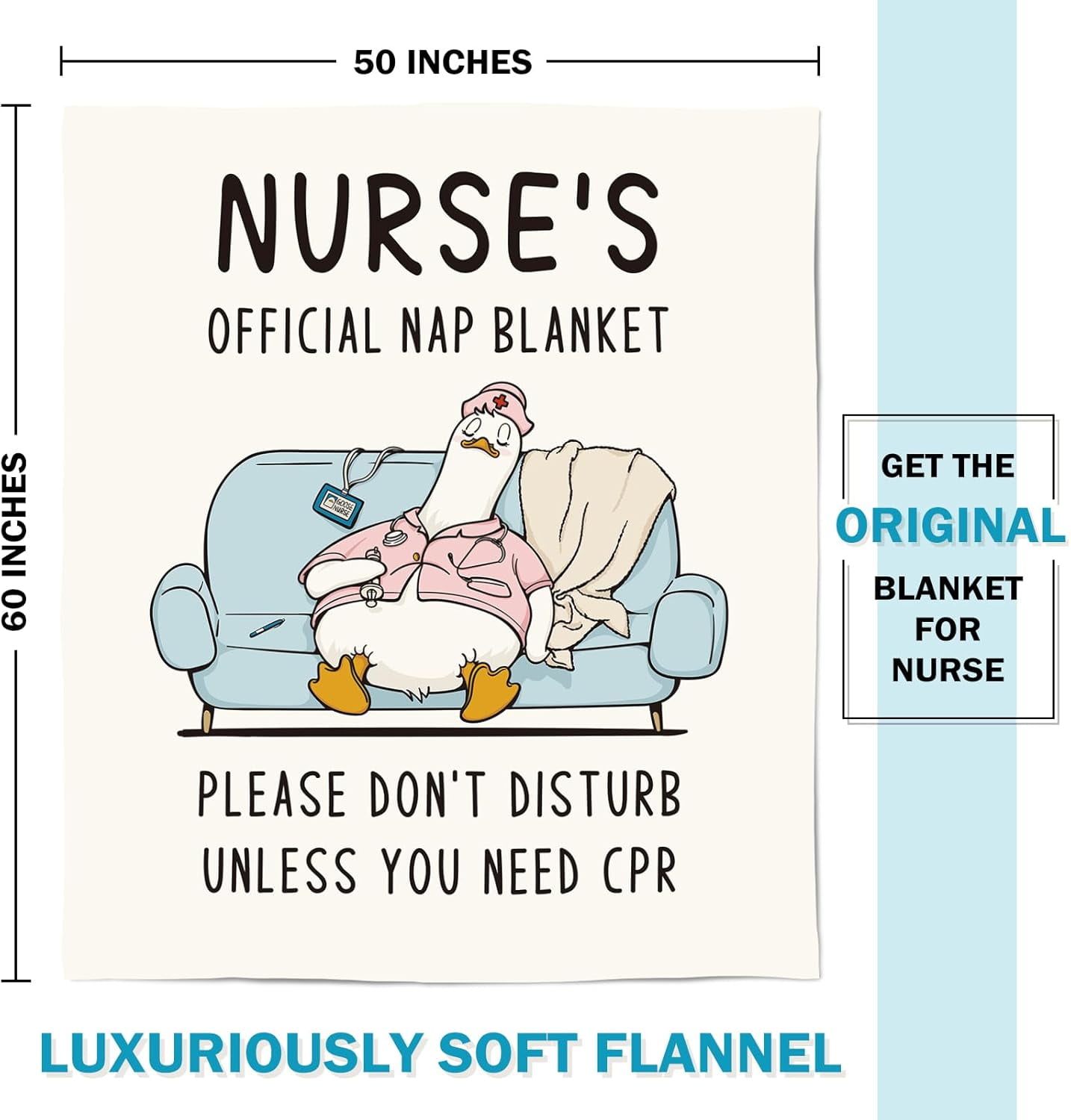 Nurse Gifts for Women/Men, Gifts for Nurses - Soft Nurse Blanket, Nurse Appreciation Graduation Week Gifts, LPN RN Gifts for Nurses Flannel Throw Blanket
