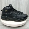 thumbnail image 5 of Ni - ke Ni - ke Air Jordan 10 Retro NYC Black Gold Mens 9 310805-012 Sneakers Shoes 2016, 5 of 5