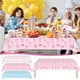thumbnail image 1 of Mantel de Fiesta con Lazo, Diseño Desechable, Resistente Al Desgarro, Versátil para Eventos Festivos, Fácil de Limpiar, Cumpleaños, Baby Shower, Tamaño 137 X 274 Cm, 1 of 7
