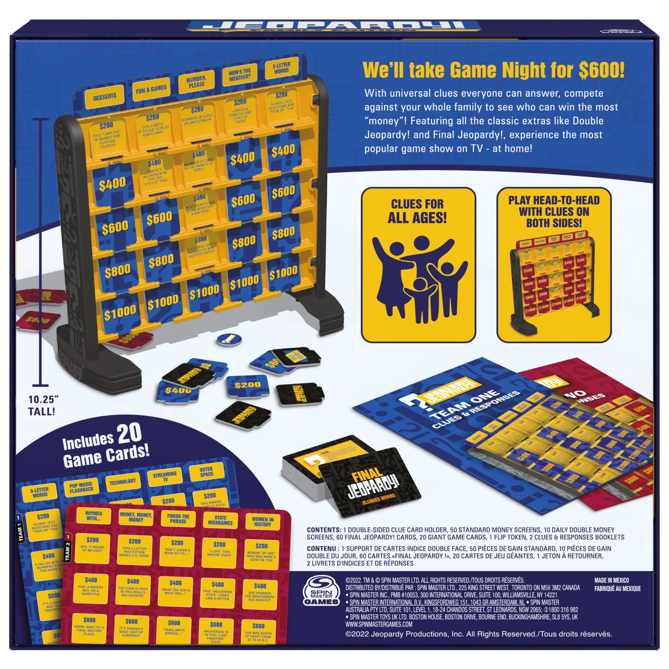 Jeopardy! New & Improved Family Edition Board Trivia Game, for Kids Ages 10 and up