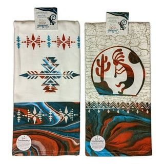 Set of 2 Pinecone Trails MOOSE & BEAR Terry Kitchen Towels by Kay Dee  Designs 