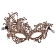 thumbnail image 1 of Women Makeup Dance Face Guard with Gold Powder for Carnival Party - Half Face for Masquerade and Performance Events, 1 of 3