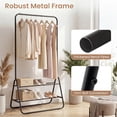thumbnail image 6 of ELLEGNT Heavy Duty Metal Clothing Rack with Hanging Rod and Shelves -  Garment Rack for Closet, Laundry Black, 6 of 9
