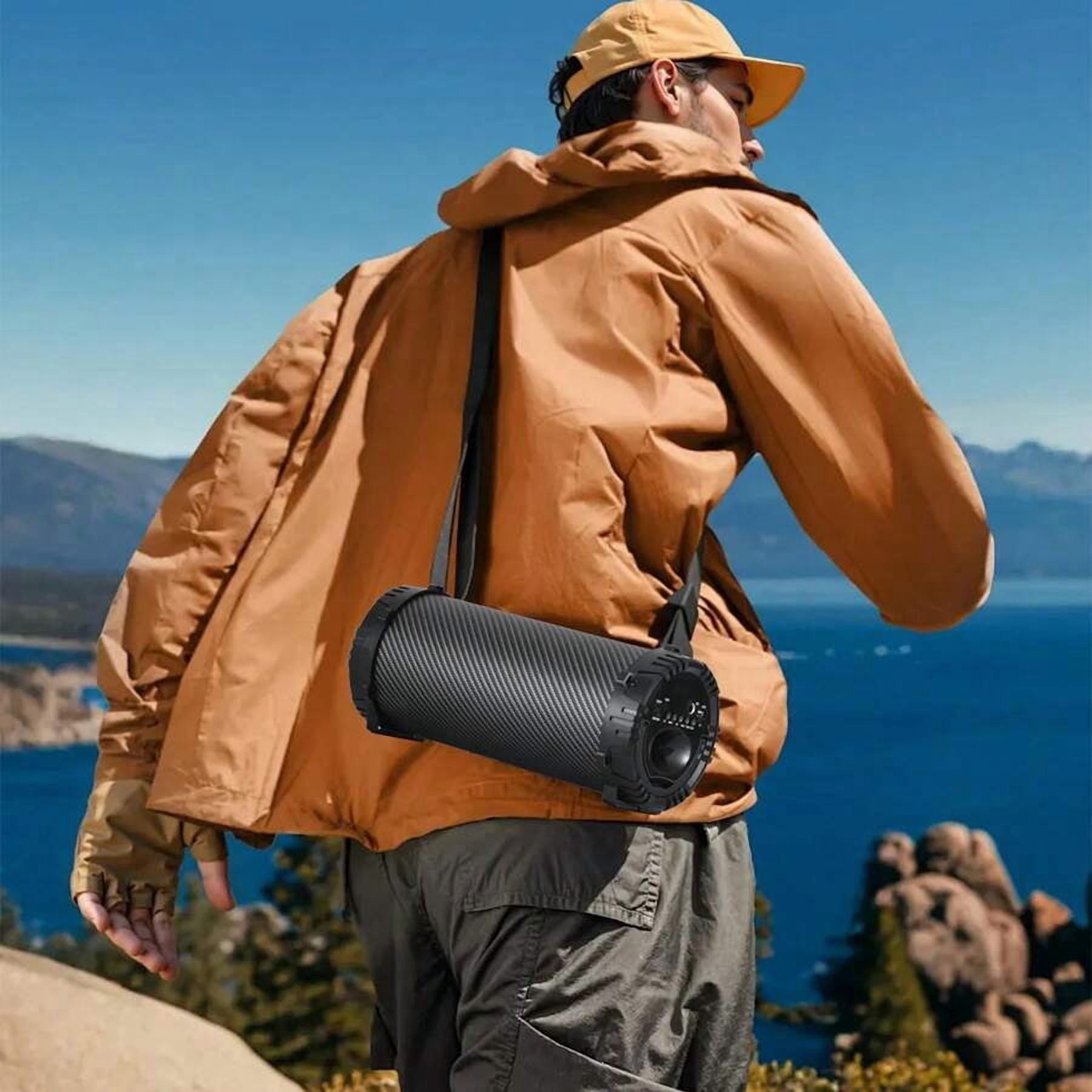XX 4-In Portable Bluetooth Speaker With Carry Strap & Handle, Wireless Audio Heavy Bass Stereo PA Sound System With USB/TF/FM/AUX, Rechargeable For Outdoor, Camping, Party & Home Use