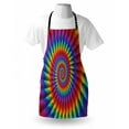 thumbnail image 4 of Trippy Apron, Psychedelic Rainbow Spiral in Vibrant Colors Circular Rainbow of Optical Illusion, Unisex Kitchen Bib with Adjustable Neck for Cooking Gardening, Adult Size, Multicolor, by Ambesonne, 4 of 4