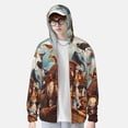 thumbnail image 2 of Gaeub Animal Filled Noahs Ark Men's and Women's UPF 50+ Long-Sleeved Sun Protection Clothing, Fishing Shirt Long Sleeve Zip-Large, 2 of 7