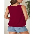 thumbnail image 2 of Womens V Neck Casual Tank Tops Fit Sleeveless Summer Tops Shirts Blouses, 2 of 5