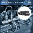 thumbnail image 3 of Conector de línea de combustible 6AN macho a hembra con unión de ajuste EFI de 5/16Npt, adaptador de tubo giratorio negro, 1 pieza, 3 of 6