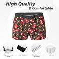 thumbnail image 2 of Men's Boxer Briefs, red brown American football Soft Comfy Mens Underwear Boxer Briefs Breathable With Widen Waist, 2 of 7