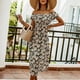 thumbnail image 2 of Vestidos adelgazantes estampados florales de manga corta de un hombro casuales de verano para mujer Fridja qw5503, 2 of 8