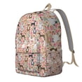 thumbnail image 4 of Geometric Dog Pattern Casual Daypack – Lightweight Oxford Backpack with Comfortable Carrying, Large Capacity, and Anti-theft Features Suitable for Daily Commuting, Outdoor Activities, and School, 4 of 5
