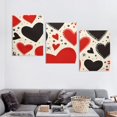 thumbnail image 4 of Shadudu Love Heart Canvas Wall Decor Art Triptych Set for Modern Home Office - 3 Piece 12x16 Inches 12"x16"x3pcs, 4 of 6