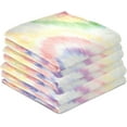 thumbnail image 4 of Dreamtimes Tie Dye Kitchen Dish Towel 4 Pack, Soft Absorbent Dishcloths Reusable Hand Towel Washable Tea Towels for Home Kitchen Bar Table Decor, 28 x 18 Inch, 4 of 7