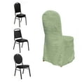 thumbnail image 4 of Efavormart Sage Green Crinkle Crushed Taffeta Banquet Chair Cover, Reusable Wedding Chair Cover, 4 of 5