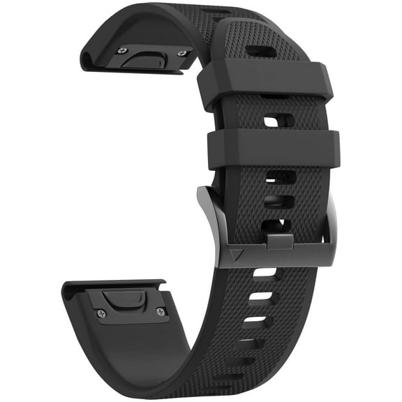 Tianle Compatible with Fenix 5X Band 26mm Width Soft Silicone Watch Strap for Fenix 6X/Fenix 7X/Fenix 5X Plus/Fenix 6X Pro/Fenix 3/Fenix 3 HR/Tactix/Descent MK1/D2 Delta PX/D2 Charlie-Black