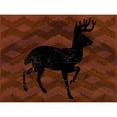 thumbnail image 3 of Lula Bijoux and Company 18x15 Black Modern Framed Museum Art Print Titled - Cozy Cabin Deer, 3 of 5