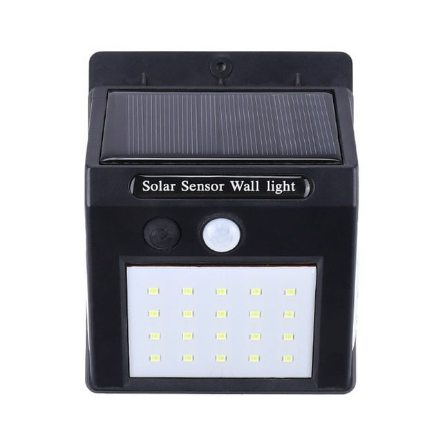 Bearachild 30/40/60 LED Luz de montaje en pared de camino de luz de sensor de movimiento IR solar para exteriores Iluminación y accesorios 48+6+6COB y negro 96*124*48mm Bearachild HA2089-03B