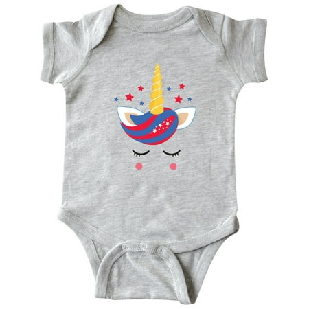 

Inktastic Memorial Day Unicorn Face Gift Baby Girl Bodysuit