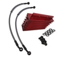 thumbnail image 2 of Kit de Radiador de aceite de aluminio Sunnimix para motocicleta Monkey 125cc 140cc rojo, 2 of 6
