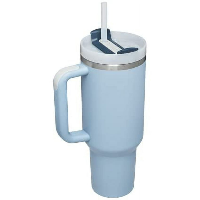 Stanley, Dining, Stanley 3 Oz Quencher H20 Flowstate Tumbler With Handle  Chambray Blue W Straw