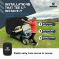 thumbnail image 7 of NEH Golf Cart Covers 4 Passenger, 2+2 Seater Waterproof Cover, 79" Long Roof, Black, Compatible with EZGO TXT/RXV, Club Car DS/Precedent, Evolution, ICON, Yamaha Golf Cart Cover, 7 of 7