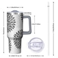 thumbnail image 3 of 40 oz Bohemia Tumbler with Handle Flip Straw Lid Travel 40oz Boho Tumblers Lids Straws Vacuum Insulated Leak Proof Stainless Steel Cup Mug Unisex Gifts, 3 of 5