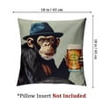thumbnail image 4 of Animal Monkey Chimpanzee Drinking Pillowcase for Body Pillow Long Soft Throw Pillow Case Cover for Bed Couch, 4 of 7
