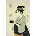 thumbnail image 2 of Utamaro, Kitagawa 13x18 Black Ornate Wood Framed with Double Matting Museum Art Print Titled - Portrait of Naniwaya Okita, 2 of 4