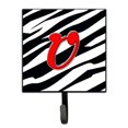 thumbnail image 1 of "Treasures CJ1024-USH4 Letter U Initial Monogram-Zebra Red Leash Holder o Key Hook, Small, Multicolor" Caroline's Treasures CJ1024-USH4, 1 of 1