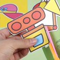 thumbnail image 4 of SNNROO Children‘s Handmade Paper-cutting Fun Set (96 Random Color-printed Patterns  Plus A Pair Of Child Safety Scissors), 4 of 5
