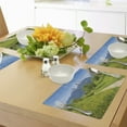 thumbnail image 4 of Ambesonne Nature Place Mats Set of 4, Wild Flowers in Alps, Standard Size, Yellow Green, 4 of 6