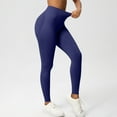 thumbnail image 6 of Qgtaibl No Front Seam Leggings for Women High Waist Butt Lifting Yoga Pant Tummy Control Gym Workout Tights ( Navy,M ), 6 of 7