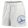 thumbnail image 2 of Women's Fanatics Oatmeal Los Angeles Dodgers Oversized Badge Lounge Shorts, 2 of 3
