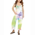 thumbnail image 1 of RXIRUCGD Girls Casual Jumpsuits Sleeveless Summer Rompers Long Pants With Pockets For 5-14 Years( Multicolor, Size:7-8 Years ), 1 of 6