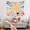 thumbnail image 3 of Boho Sunshine Tapestry, You Are Inspirational Tapestry Wall Hanging, Colorful Boho Sun Positive Affirmation Wall Blanket Decor for Kids Room Nursery Playroom Classroom, 3 of 6