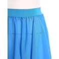 thumbnail image 5 of iixpin Chiffon Dance Skirts for Women High Low Gymnastic Ballet Skirt Elastic Waistband Cover-up Skirt Blue M, 5 of 7