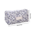thumbnail image 3 of Floral Makeup Pouch with Zipper, Compact Cosmetic Accessory Organizer for Lipstick Brushes and Toiletries, Travel Bag for Home Office Purse Bathroom and Trips, 3 of 6