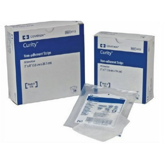 Curity Oil Emulsion Impregnated Dressing 3 X 16 Inch Mesh / Knitted Fabric Blend Sterile, 6114- - BOX OF 36