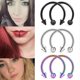 thumbnail image 2 of 10 piercings circulares de acero quirúrgico con forma de herradura y forma de cono estilo punk para el tabique nasal, la ceja y la oreja, joyería corporal de 6 mm, 2 of 5