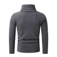 thumbnail image 5 of ZUKMRJPC Men's Turtleneck Sweater Long Sleeve Fashion Designed Button Slim Fit Pullover Sweater Casual Solid Color Knit Shawl Collar Tops, 5 of 7