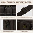 thumbnail image 5 of RAINSMORE Messenger Bag for Men 16 Inch Laptop Bag Leather Briefcase Vintage Crossbody Shoulder Office Computer Bag Retro College Satchel Bag for Work, Business, Coffee, 5 of 7
