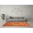 thumbnail image 3 of Ahgly Company Indoor Rectangle Abstract Orange Modern Area Rugs, 7' x 10', 3 of 4