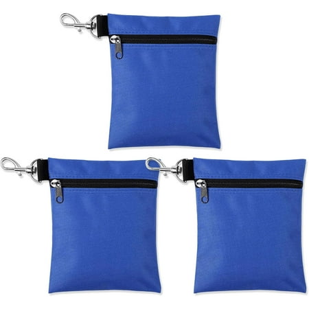 3 Pcs Portable Golf Tee Storage Bag 6.69x5 Inch Zipper Pouch Mini Golf Ball Accessory Carry Pouch