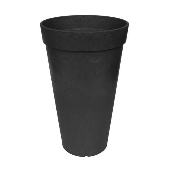 Tierra Verde Aria Indoor Outdoor Self Watering Planter, 12.5"W x 20"H Black