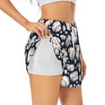 thumbnail image 3 of Lsque Cute Basebal Printed Women's Running Shorts with Liner Pockets,Elastic Quick Dry Workout Athletic Gym Yoga Shorts,Womens High Waist Shorts-X-Large, 3 of 9