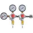 thumbnail image 2 of VEVOR Triple Gauge Regulator, CO2 Regulator Gauge with 0-60PSI, Heavy Duty CO2 Gauge Gas System, Draft Beer Regulator with Check Valve, Adjustable Pressure Regulator for Draft Beer Homebrew, CGA320, 2 of 9