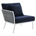 thumbnail image 4 of Modway Stance 8 Piece Outdoor Patio Aluminum Sectional Sofa Set in White Navy, 4 of 10