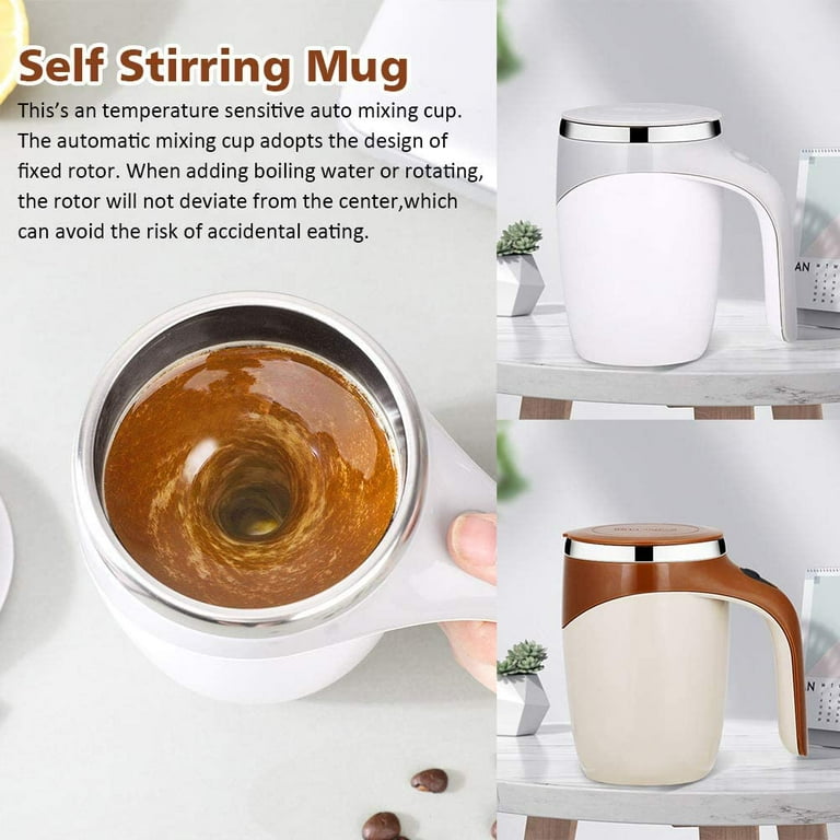 Rechargeable Self Stirring Coffee Mug Auto Magnetic Insulated Rotating Mixing  Cup Stainless Steel Travel Coffee Cup for Office/Kitchen/Travel/Home  Coffee/Tea/Hot Chocolate/Milk 12.9 OZ (Brown) - Yahoo Shopping