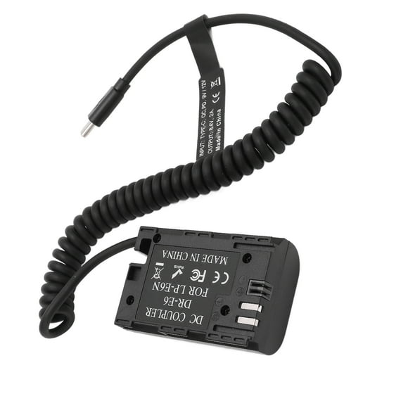 Batería ficticia lp-e6, tipo c 9v /12v avanzado fuente de alimentación batería ficticia mástima más Último sano para 5d4 6d2 7d Camera