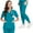 Lake Blue, variant on VIAOLI Women's Scrubs Set - V-Neck Top & Elastic Waist Pants for Nurses & Doctors, Multiple Colors